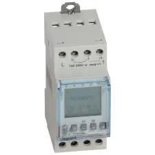 LEGRAND 412641 AlphaRex D22 heti programkapcsoló 2 csatornás 2x28 program villanyszerelés