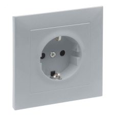 LEGRAND 721328 Suno 2P+F dugalj csatlakozóaljzat kerettel (rugós), biztonsági zsaluval, komplett, alumínium villanyszerelés