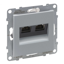 LEGRAND 721359 Suno 2xRJ45 Cat.6A STP aljzat, alumínium villanyszerelés