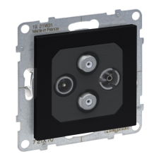 LEGRAND 721470 Suno TV-R-SAT-SAT aljzat csillagpontos, fekete villanyszerelés