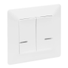 LEGRAND 752188 Valena Life okos csillárkapcsoló (végrehajtó), süllyesztett, díszítőkerettel szállítva, fehér színű, fázis-nulla megtáplálású, két külön kapcsolt fázis elmenővel, gatewayhez csatlakoztatható - Legrand/Netatmo