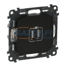 LEGRAND 754998 Valena Allure Kettős USB töltőaljzat, burkolattal, Fekete villanyszerelés