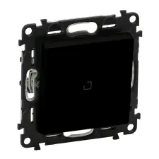 LEGRAND 756332 Valena Life váltóérintkezős nyomó mechanizmus burkolattal, jelzőfénnyel, fekete villanyszerelés
