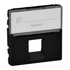 LEGRAND 756472 Valena Life RJ45/RJ11 csatlakozóaljzat burkolat, fekete villanyszerelés