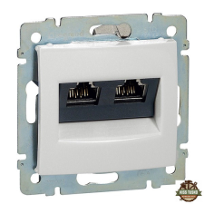 LEGRAND 770073 Valena Cat.6A STP fehér 2xRJ45 dupla informatikai csatlakozó aljzat villanyszerelés