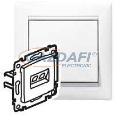 LEGRAND 770080 Valena RJ11+RJ45 Cat5e UTP kombinált aljzat fehér villanyszerelés
