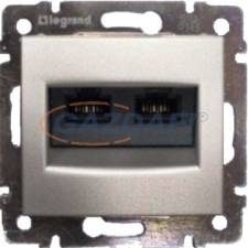 LEGRAND 770231 Valena 2xRJ45 LCS2Cat5e UTP aljzat körömmel alumínium villanyszerelés