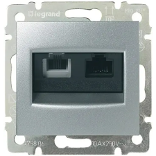 LEGRAND 770280 Valena RJ11+RJ45 Cat5e UTP kombinált aljzat alumínium villanyszerelés