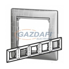 LEGRAND 770345 Valena ötös keret, alu négyzetmintás villanyszerelés