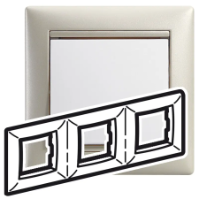 LEGRAND 770473 Valena hármas keret, vízszintes, kagylóhéj villanyszerelés