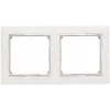 LEGRAND 770492 Valena Fehér / Ezüst, kettes vízszintes keret