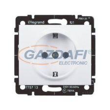 LEGRAND 771063 Galea Life 2P+F aljzat gyermekvédelemmel, rugós, fehér villanyszerelés