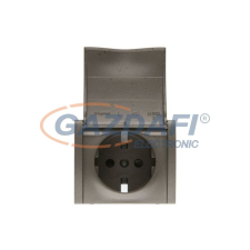 LEGRAND 771264 Galea Life 2P+F aljzat gyermekvédelemmel, csapófedéllel, mélybronz villanyszerelés