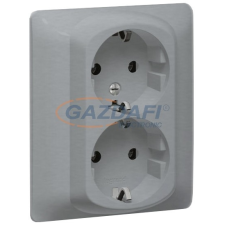 LEGRAND 771330 Galea Life 2x2P+F aljzat, csavaros, alumínium villanyszerelés