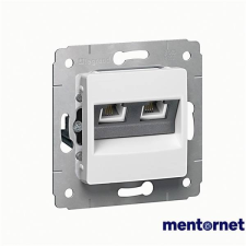 LEGRAND 773642 Cariva fehér 2XRJ45 Cat6 UTP csatlakozóaljzat villanyszerelés
