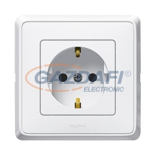LEGRAND 773820 Cariva 2P+F csatlakozóaljzat kerettel,230V, fehér villanyszerelés