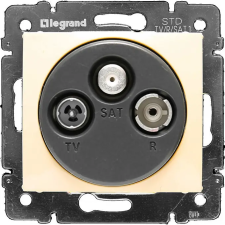 LEGRAND 774337 Valena TV-RD-SAT aljzat átmenő 14 dB, elefántcsont villanyszerelés