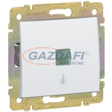 LEGRAND 774413 Valena egypólusú nyomó lámpajellel, jelzőfénnyel, fehér villanyszerelés