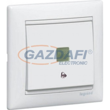 LEGRAND 774415 Valena Egypólusú Nyomó Csengőjellel, Jelzőfénnyel, Fehér villanyszerelés