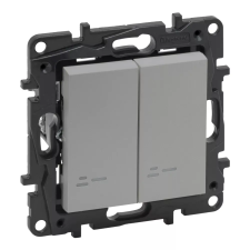 LEGRAND 863315 Niloé Step csillárkapcsoló jelzőfénnyel, 10AX, alumínium világítási kellék
