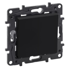 LEGRAND 863509 Niloé Step egypólusú nyomó, 6A, fekete villanyszerelés
