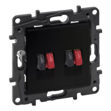 LEGRAND 863586 Niloé Step kettős hangszóró aljzat, fekete villanyszerelés