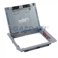LEGRAND 88004 Rozsdamentes acél fedél 12/18 modulos standard padlódobozhoz, max. 8mm burkolattal villanyszerelés