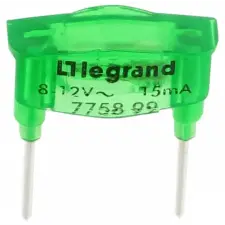 LEGRAND 8/12V 15mA zöld glimmlámpa villanyszerelés