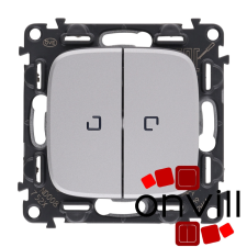 LEGRAND AA752005J, Valena Allure Csillárkapcsoló Jelzőfénnyel, 10 AX, Alumínium világítási kellék