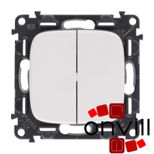 LEGRAND AF752005, Valena Allure Csillárkapcsoló, 10 AX, Fehér világítási kellék