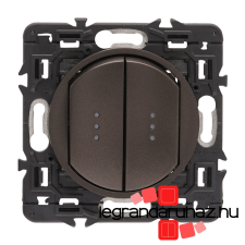 LEGRAND Céliane csillárkapcsoló jelzőfénnyel 10 AX, grafit CG2X067002JF-CS világítási kellék