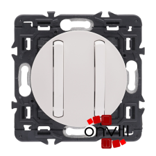 LEGRAND CF2X067002K-HK, Céliane Csillárkapcsoló, 10 AX, Keskeny, Hosszú Körmös, Fehér világítási kellék