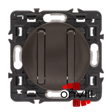 LEGRAND CG2X067002K-HK, Céliane Csillárkapcsoló, 10 AX, Keskeny, Hosszú Körmös, Grafit világítási kellék