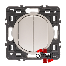 LEGRAND CT2X067002-CS, Céliane Csillárkapcsoló, 10 AX, Csavaros , Titán világítási kellék