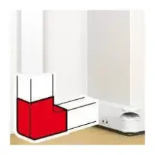 LEGRAND DLP kanyarelem bepattintható kábelcsatornához, 90°, 80 x 50 mm, fehér villanyszerelés