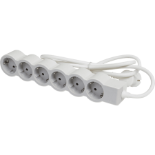 LEGRAND elosztósor Standard 6x2P+F, 1,5 méter, fehér-szürke (694557) hosszabbító, elosztó