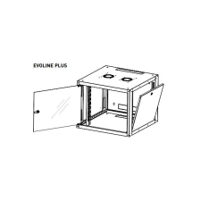 LEGRAND Evoline+ 19" 9U 600x600mm levehető oldallapos üvegajtós egyrészes fali rack szekrény (EVO9U6060P) (EVO9U6060P) asztali számítógép kellék