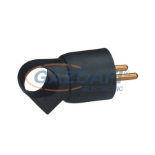 LEGRAND Földelt csatlakozódugó kiemelővel, hátsó bekötésű, fekete villanyszerelés