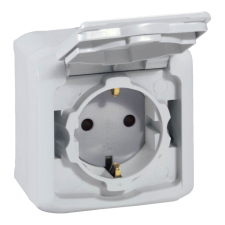 LEGRAND FORIX IP44 FK 2P+F FÖLDELT ALJZAT SZÜRKE,GYERMEKVÉDELEMMEL, 16A 250V villanyszerelés