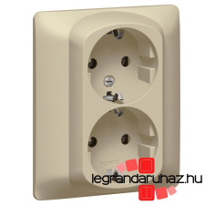 LEGRAND Galea Life 2X2P+F aljzat, csavaros, titánium 771430 villanyszerelés