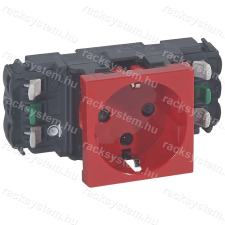 LEGRAND Legrand 077421 Program Mosaic 1x2P+F DLP aljzat reteszelt, sínezett, rugós, piros villanyszerelés