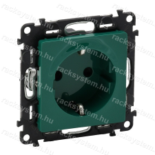 LEGRAND Legrand 753329 Valena Life 2P+F csatlakozóaljzat gyermekvédelemmel, zöld betéttárcsával villanyszerelés