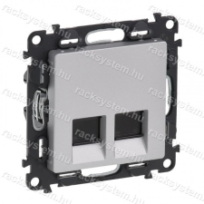 LEGRAND Legrand 753341 Valena Life 2xRJ45 Cat. 5e UTP csatlakozóaljzat alumínium villanyszerelés