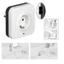 LEGRAND Legrand túlfeszültség-védelemmel ellátott csatlakozóaljzat, 2x RJ45 (In/Out) kábel és adapter