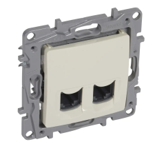 LEGRAND Niloé 2xRJ45 Cat.6 UTP csatlakozóaljzat, bézs villanyszerelés