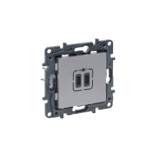 LEGRAND Niloé Step 2xUSB-C töltőaljzat 5V 3A 15W alumínium 863339 villanyszerelés