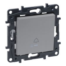  Legrand Niloé Step 863310 egypólusú nyomó jelzőfénnyel, csengőjellel, alumínium (Legrand 863310) villanyszerelés