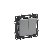 LEGRAND Niloé Step kettős nyomó alumínium 6A 863312 villanyszerelés