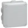 LEGRAND Plexo 55 négyzet alakú szerelődoboz 105×105×55 mm, 7 bemenet, szürke