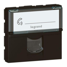 LEGRAND Program Mosaic RJ45 Cat.6A STP aljzat, 2 modul, matt fekete 079176L villanyszerelés